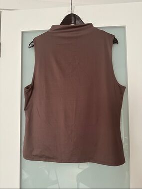 H&M Brownish old pink Sleeveless Mock Neck Tank